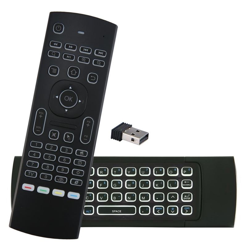 Backlit Air Mouse 2.4G Wireless Keyboard Remote Control para Android TV Box, Smart TV, PC y Proyector