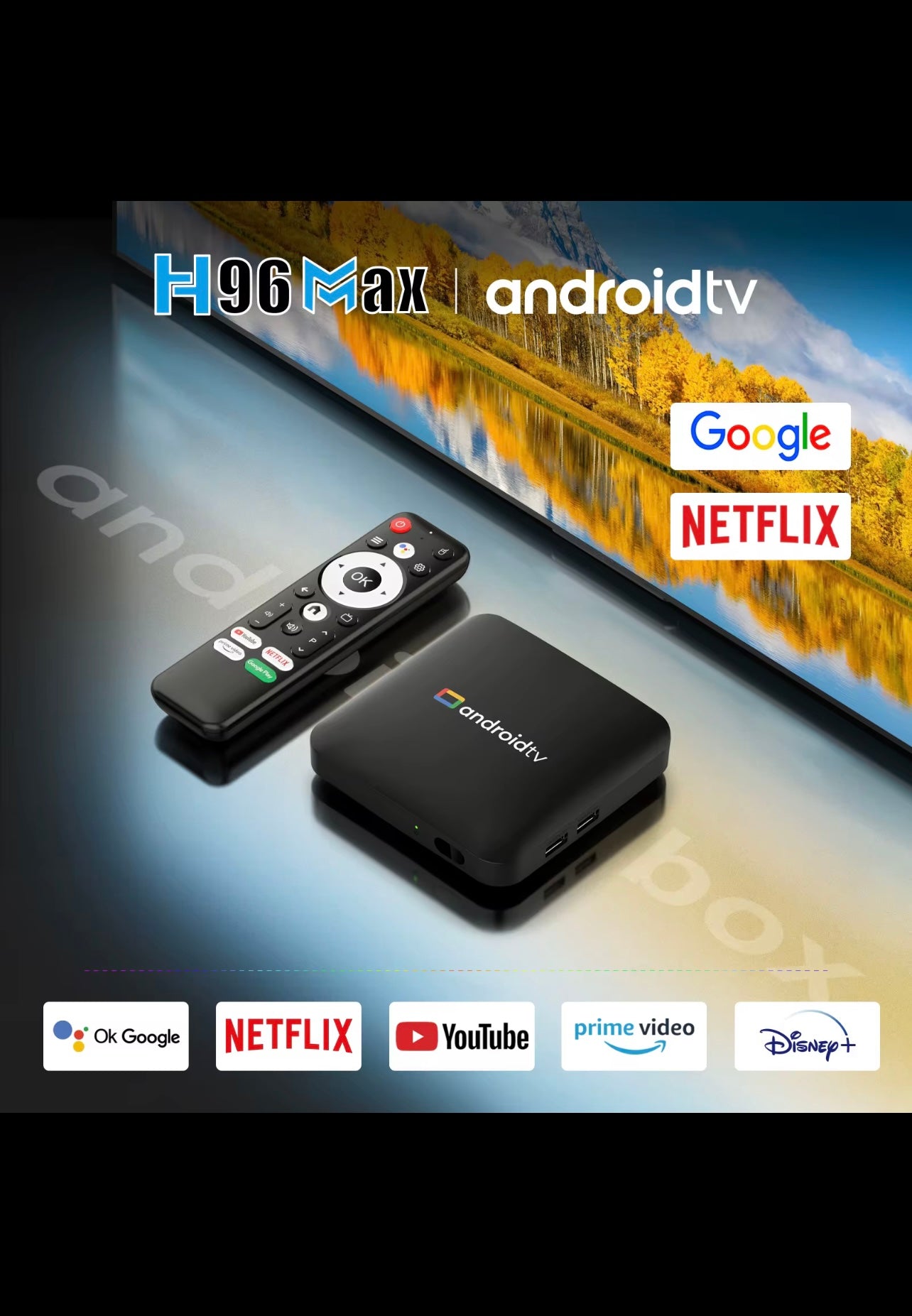 AndroidTv H96 Max S905L3 Quad Core 4K UHD Dual WiFi Android 14